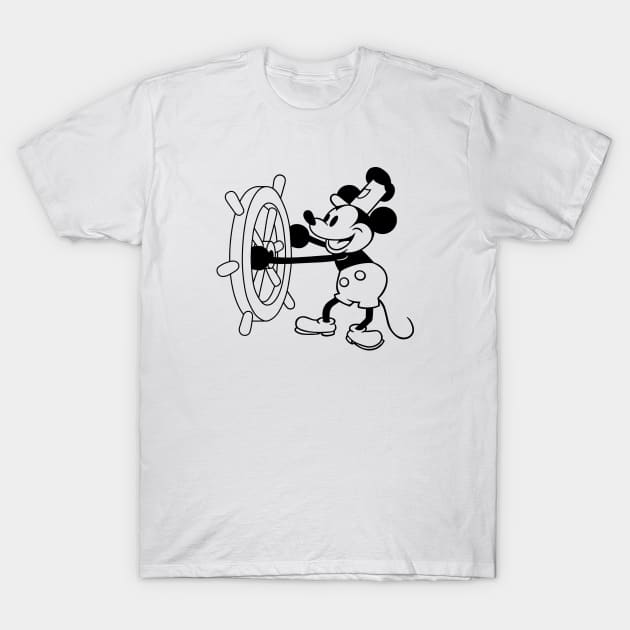 Steamboat Willie - 1 color T-Shirt by ROBZILLANYC